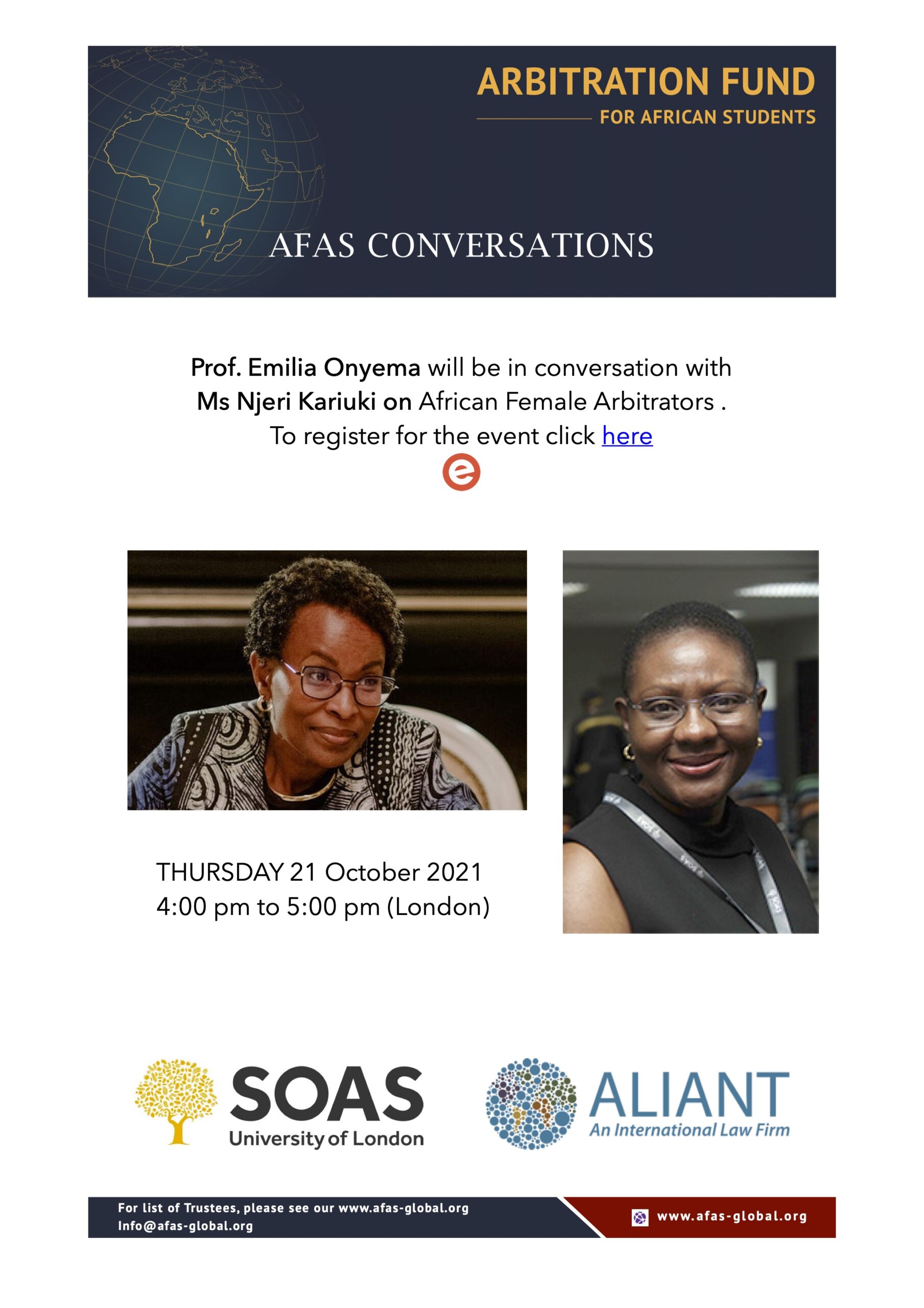 Prof. Emilia Onyema will be in conversation with  Ms Njeri Kariuki